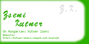 zseni kutner business card